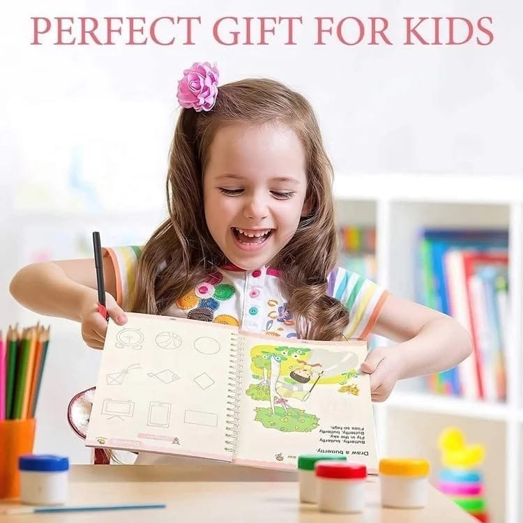 SHANAYA (Pack Of 2) Sank Magic Practice Copybook, (8 BOOKS+ 20 REFILLS+ 2 Pens +2 Grips) Number Tracing Book for Preschoolers Magic Calligraphy Copybook Set Practical Reusable Writing Tool