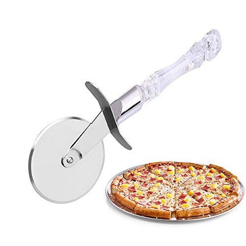 SHANAYA 3 In 1 Stainless Steel Cake Cutting Knife, Cake Server & Pizza Cutter With Acrylic Handle (Set Of 3 Pieces)