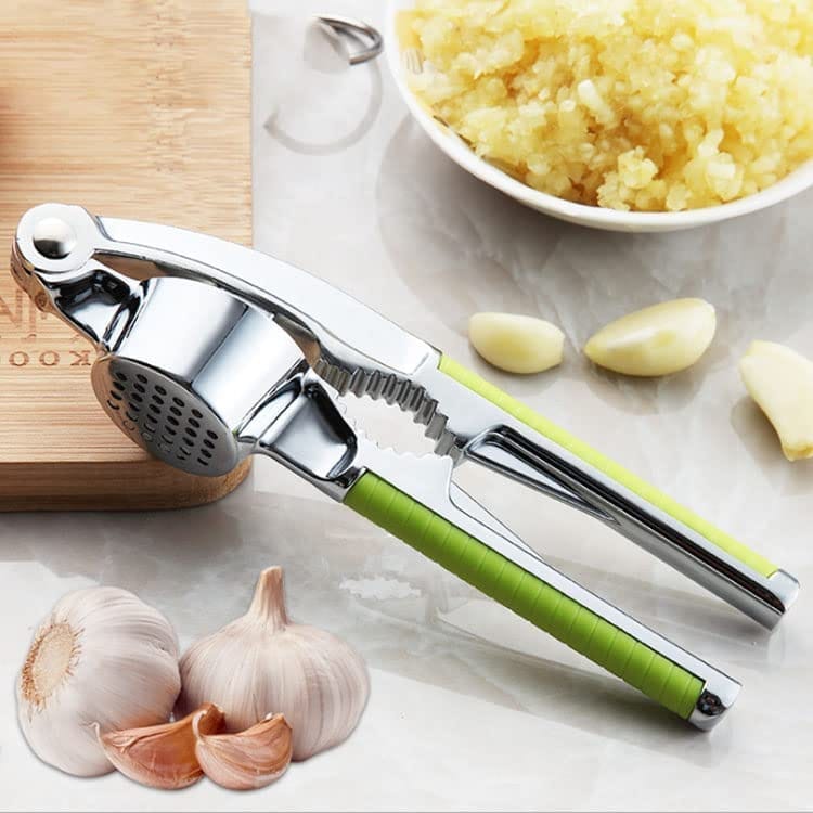 Shanaya Stainless Steel Garlic Press Quick Hand Squeeze Manual Garlic Ginger Presser Crusher Masher Pack of 1.