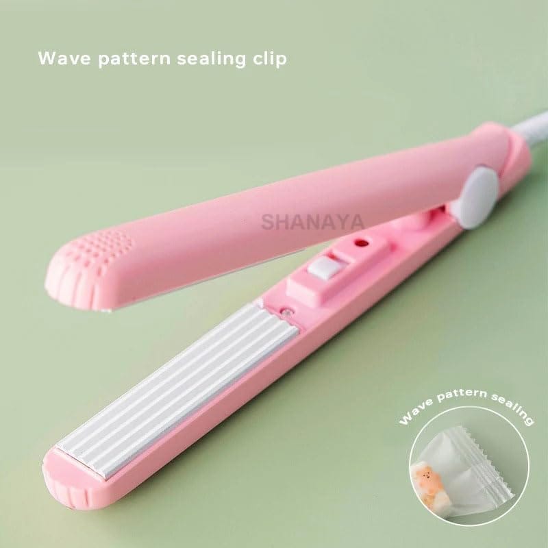 SHANAYA Mini Electric Heat Sealer Portable Handheld Vaccum Sealer Plastic Bags - Random Color 1 Piece