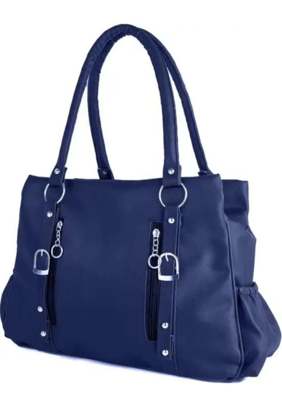  Women's Blue Faux Leather Handbag