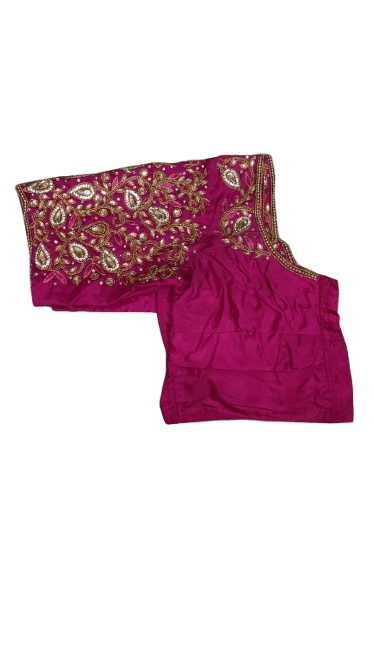  Blouse with intricate zari and stone embroidery