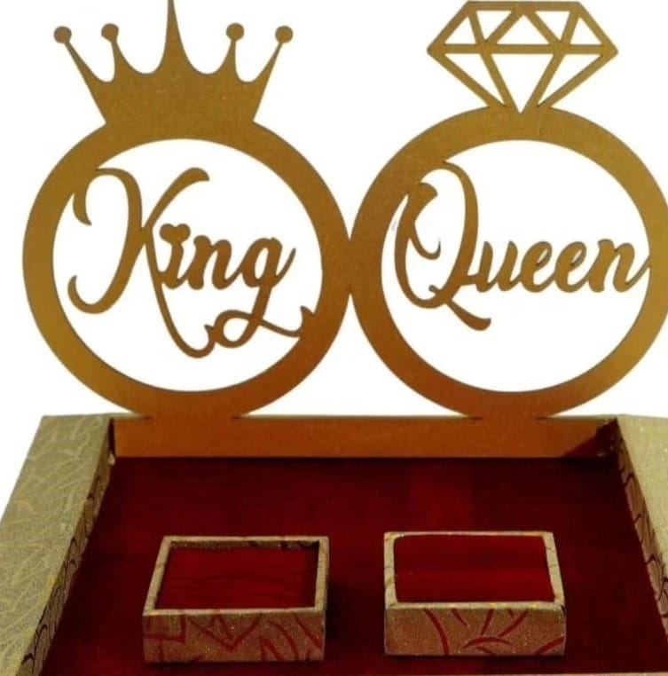  King and Queen Crown Ring Holder