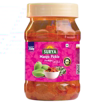  Surya Mango Pickle (Avakaya) with Garlic, 250g