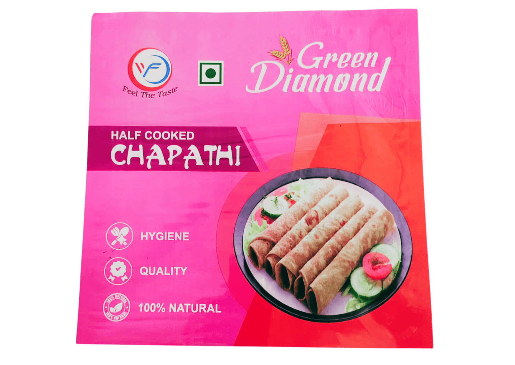 Green Diamond Half Cooked Chapathi (Pack of 10)
