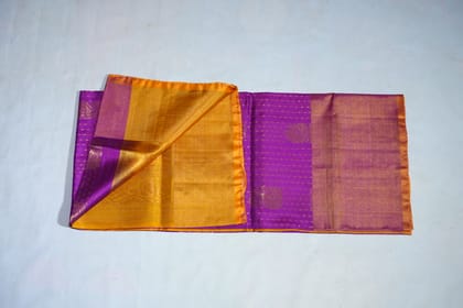 Uppada Uppena Saree Purple and gold silk traditional Indian sari with intricate zari work