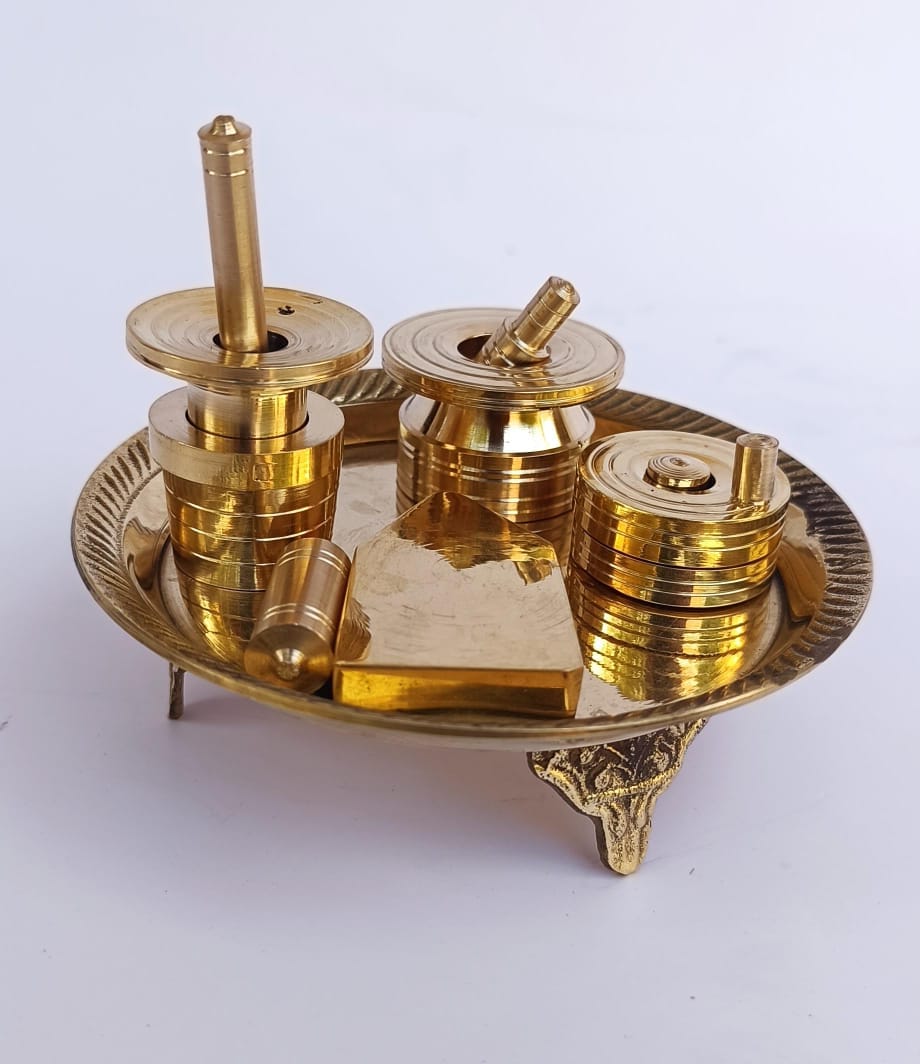 Pure Brass Gowramma Set