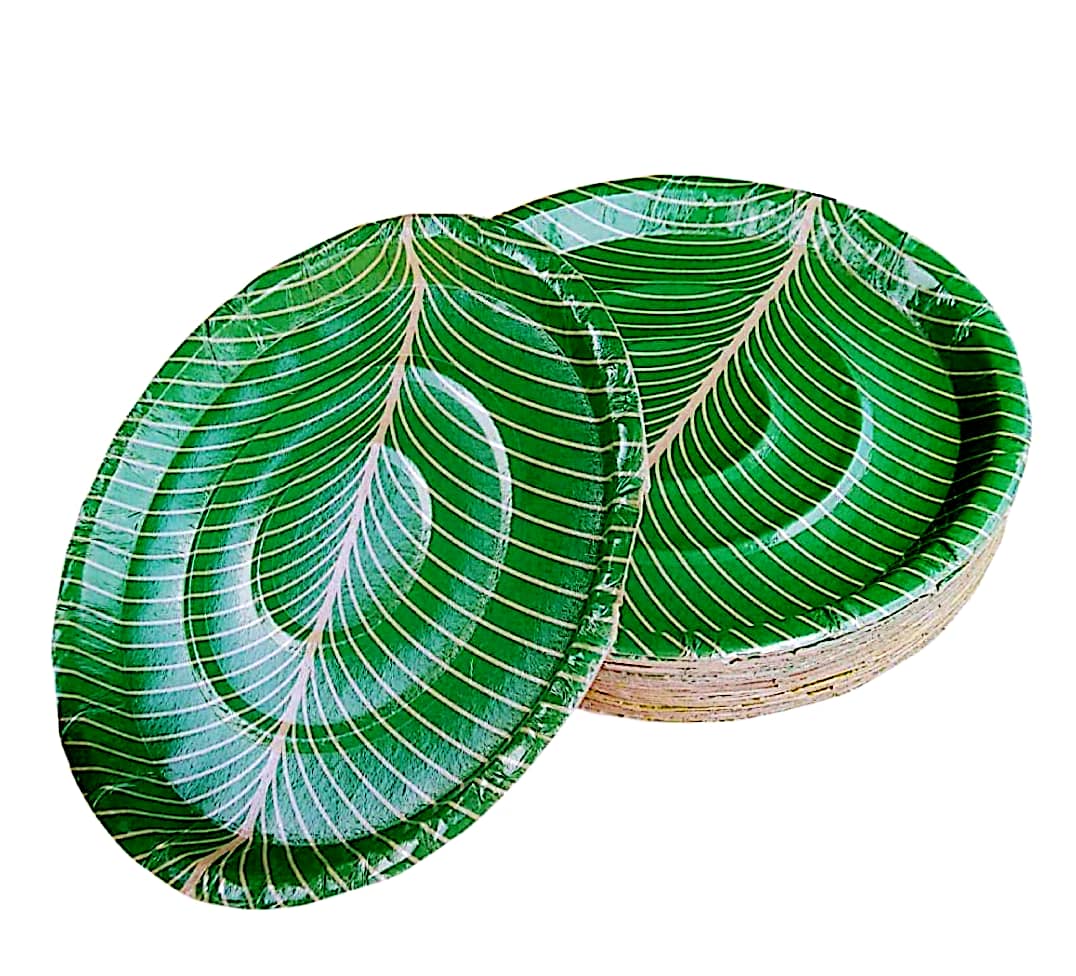  100% Natural Areca Leaf Plates | Disposable and Eco-Friendly | 8 Inches | Pack of 25