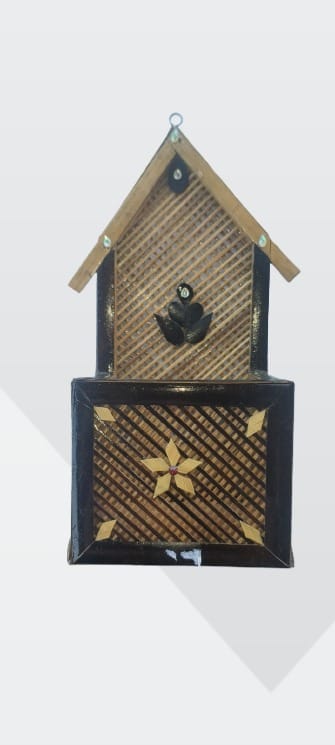 Handcrafted Wooden Wall Hanging pens Holder with intricate designs