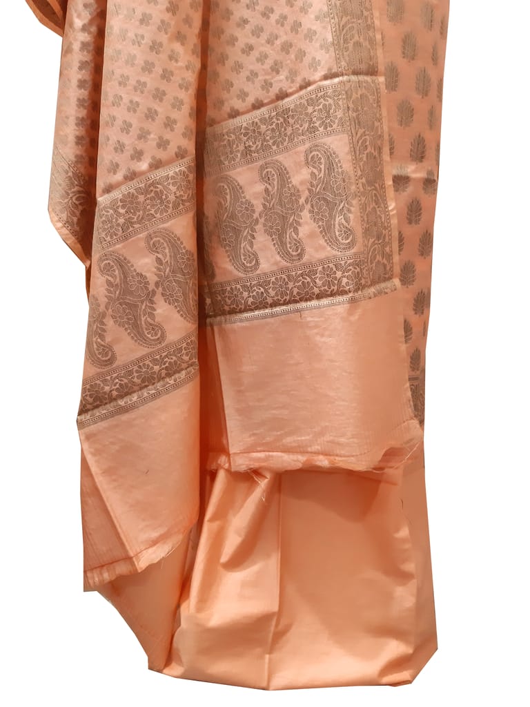 Naveera Women's Banarasi Cotton Unstitched Salwar Suit Dress Material With Cotton Dupatta