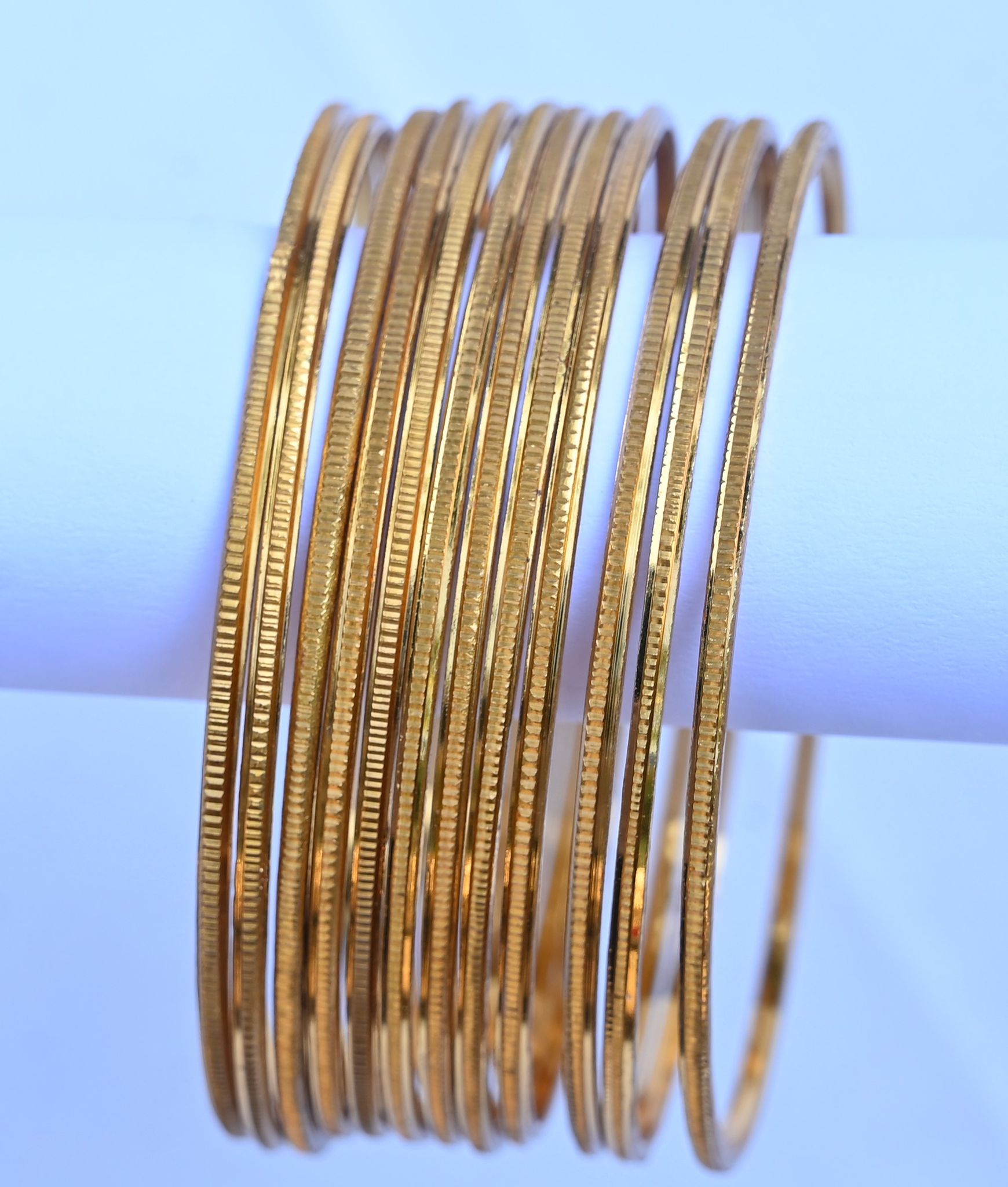 Sri paramesari  Gold Plated Metal Bangles Set of 8