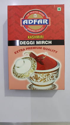 Adfar Kashmiri Deggi Mirch - 100% Natural & Premium Quality Kashmiri Red Chilli Powder - 100g