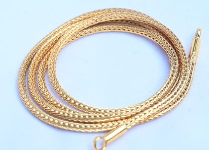 Sri parameswari 14K Gold Wheat Chain Necklace