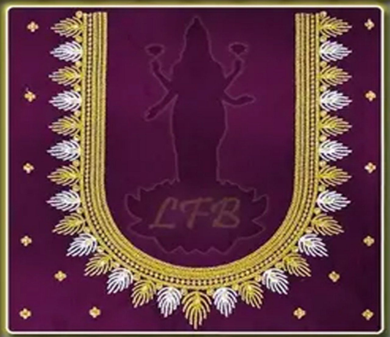 Purple Color embroidered blouse - Un Stiched Blouse - 1 Meter