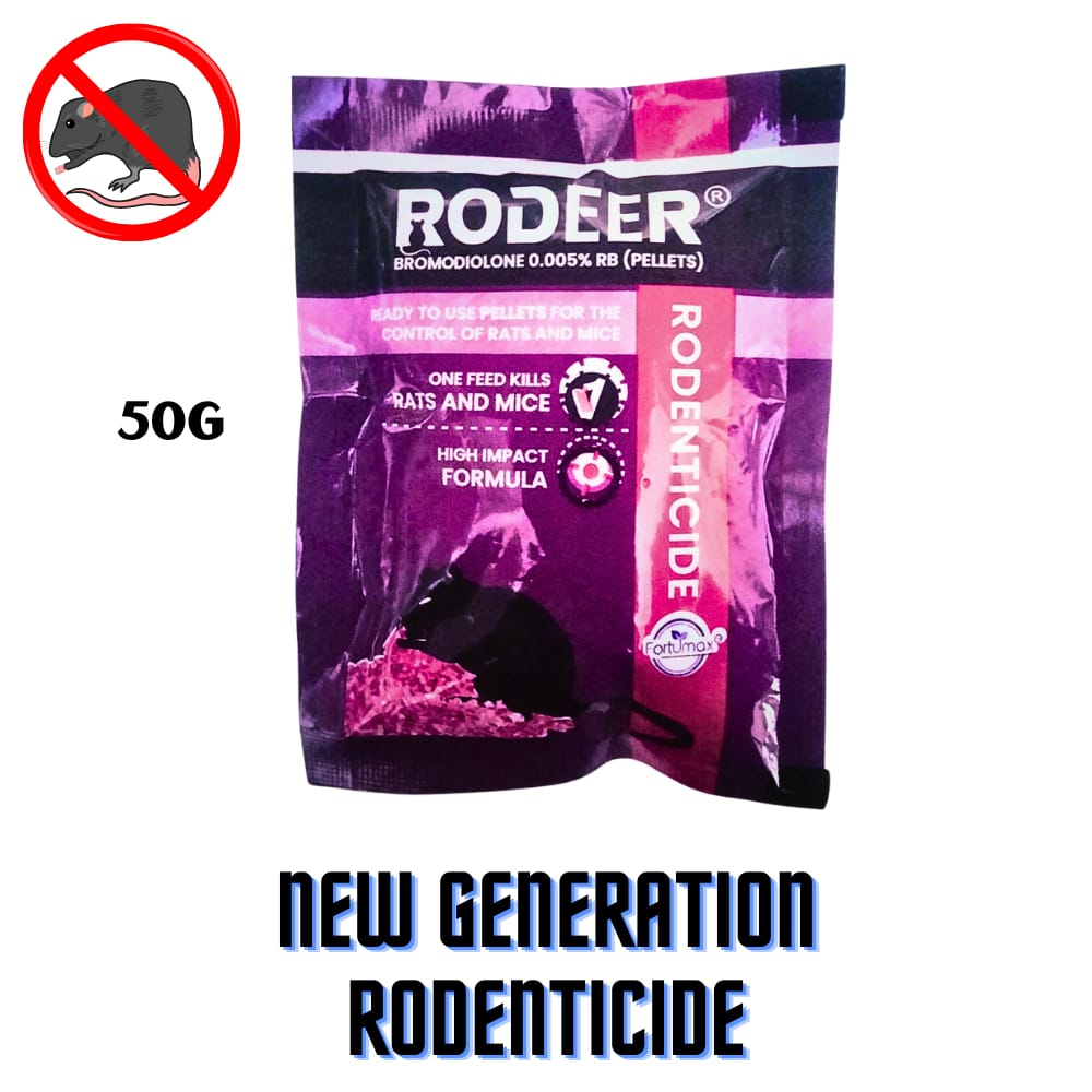 Rat Killer Pellets Bromodiolone 0.005% RB |Rat Killer for Home Office Godowns | Chuha Maar 50GM ( Pack Of 1)