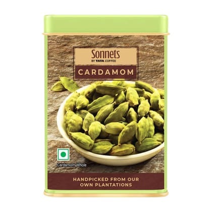 Sonnets by Tata Coffee, Whole Cardamom, 100g, Sustainably Cultivated Green Cardamom Pods, Aromatic & Flavourful Elaichi
