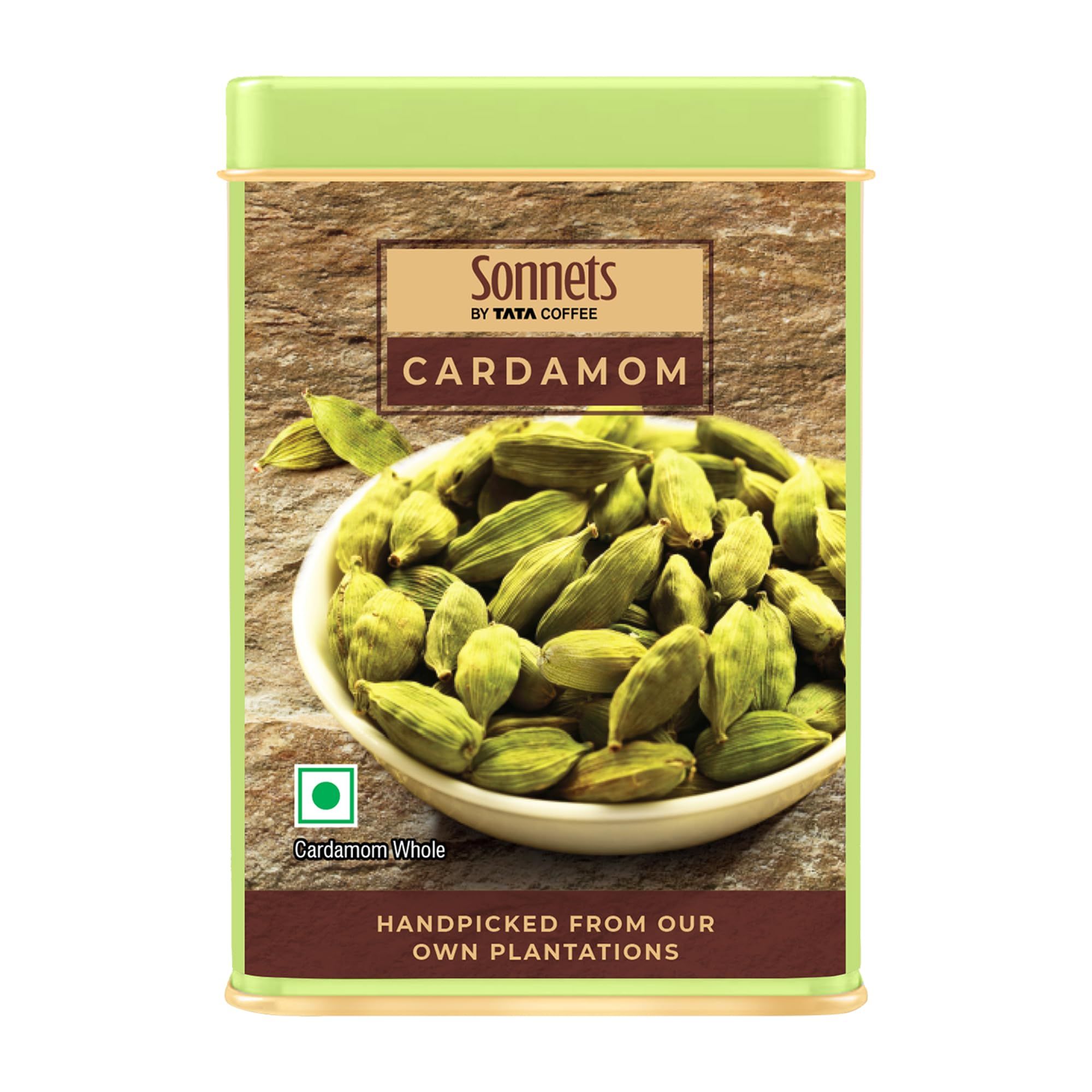 Sonnets by Tata Coffee, Whole Cardamom, 100g, Sustainably Cultivated Green Cardamom Pods, Aromatic & Flavourful Elaichi