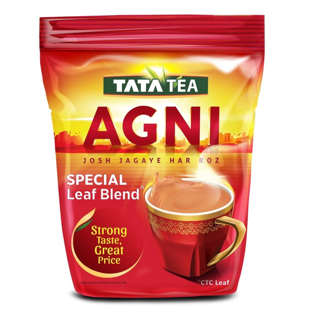 Tata Tea Agni, Special Leaf Blend with Strong Taste, 1Kg Pouch, Assam