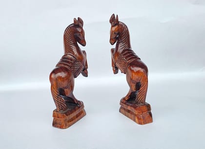 Hand-carved Wooden Horse Statues*