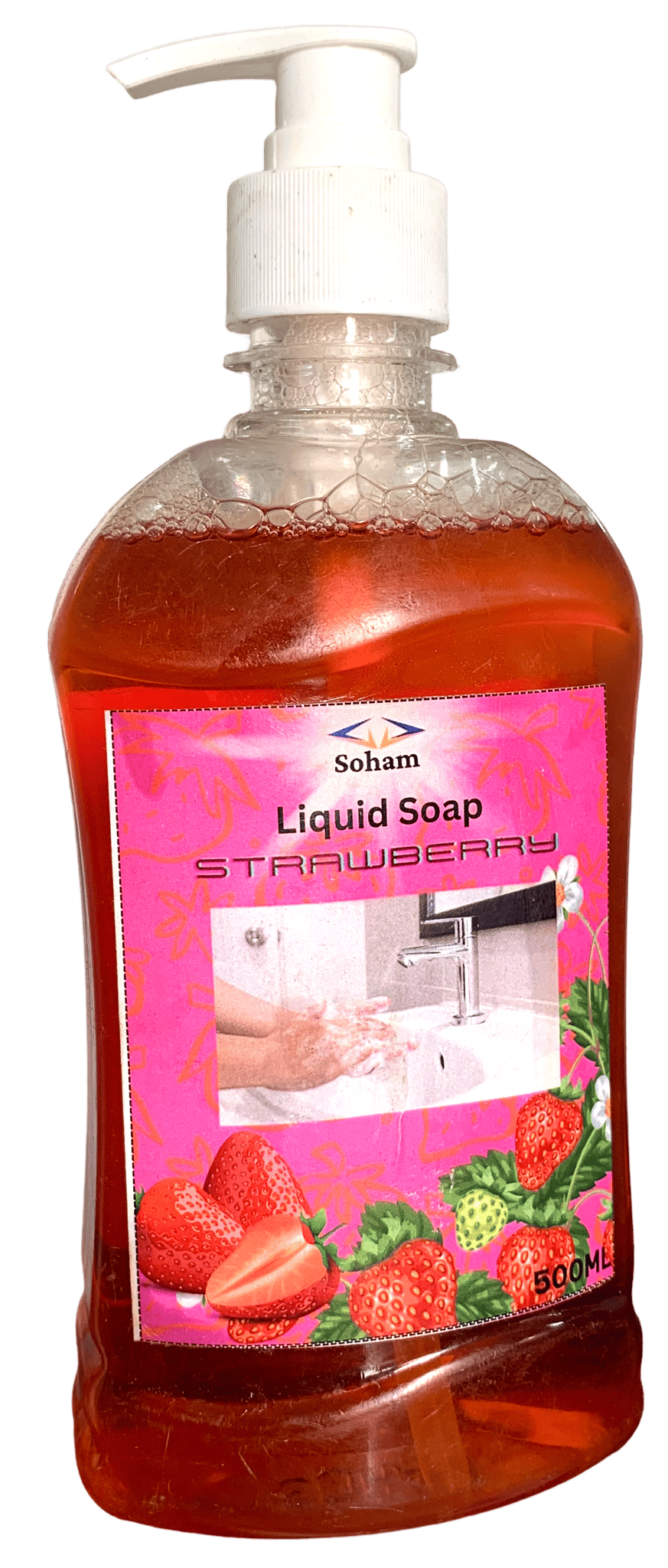 SOHAM Strawberry Liquid Hand Soap, 500ml