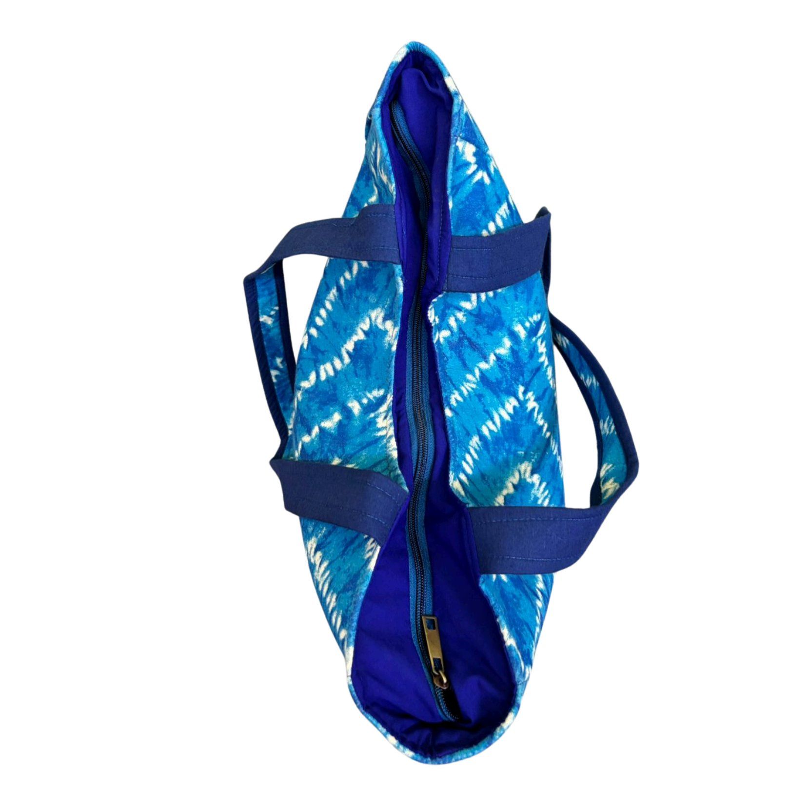  Blue and White Tie Dye Canvas Tote Bag