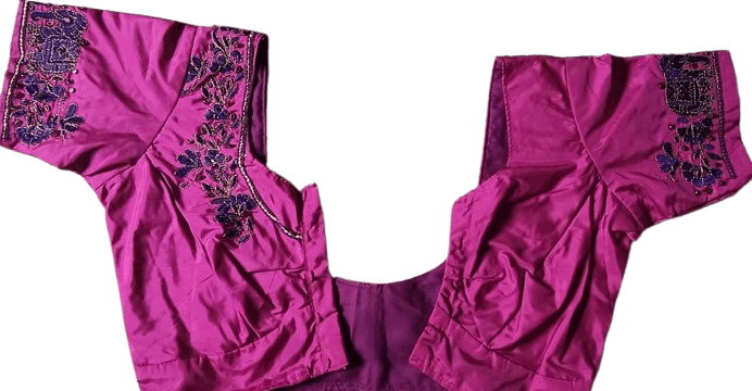 Ready Made Work Blouse with intricate zari and stone embroidery work