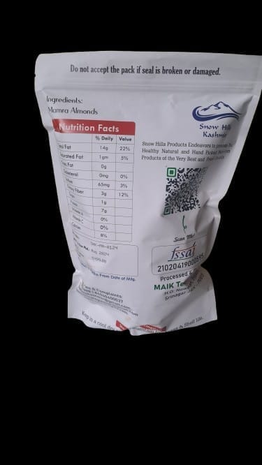 KASHMIRI KAGZI MAMRA ALMONDS WITH SHELL PACK OF 1 KG
