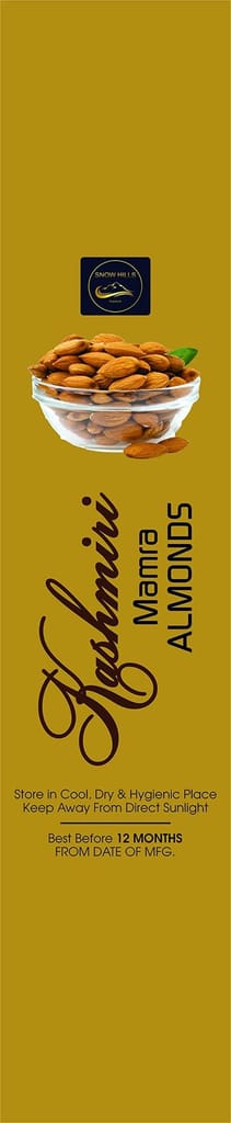 Snow Hills Kashmir Premium Kagzi Mamra Almonds/Badaam (4kg) | Soft & Easy to Break Shell 100% Pure Organically Cultivated Almonds