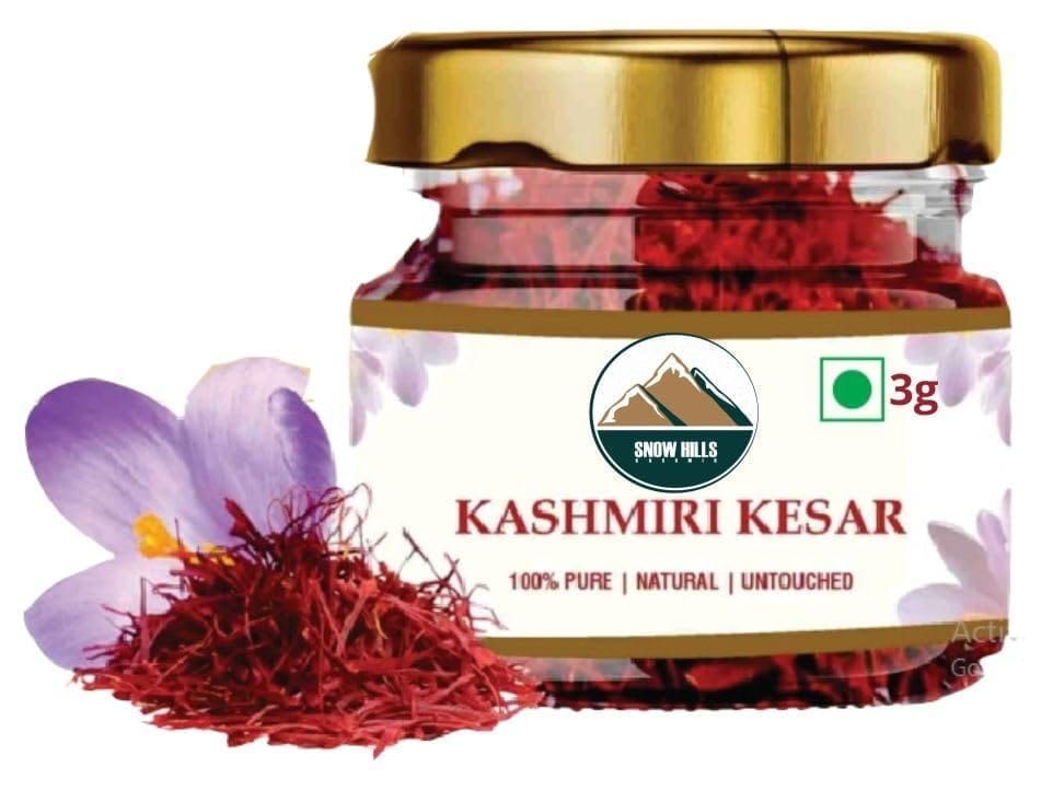 SnowHills Kashmiri Saffron Original Kashmir Lacha Saffron/Kesar/Keshar (2gm) for Biryani,Sweets,Pregnant Women, Improved Health - Skin Care, Beauty and Tilak