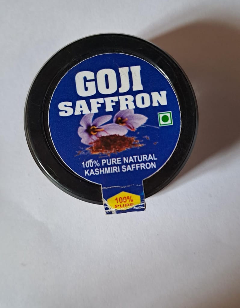 GOJI zafran/safran/zaffarona pure kashmiri kesar/finest A+ Grade (2gm)