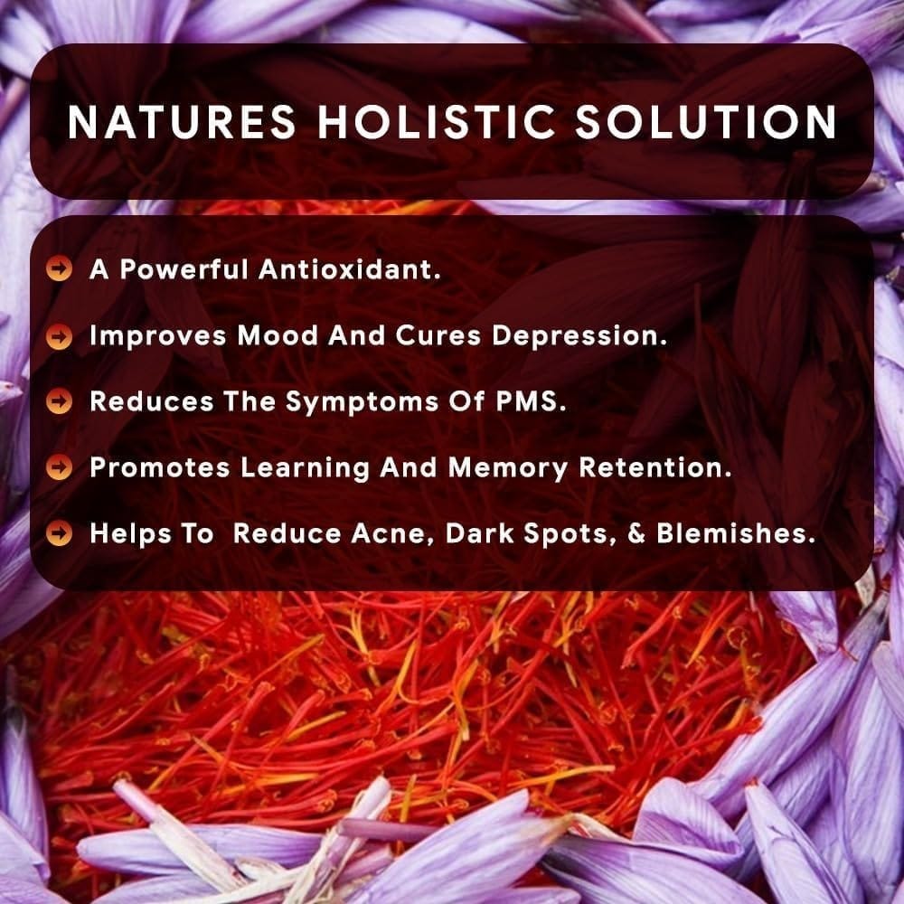 GOJI Premium Mogra Kashmiri Saffron/Kesar - 3g, 100% Pure and Natural from the Pristine Hills of Kashmir | Organically Cultivated-Ultimate Health Booster, Rich in Antioxidants Enhances Well-being (3g)