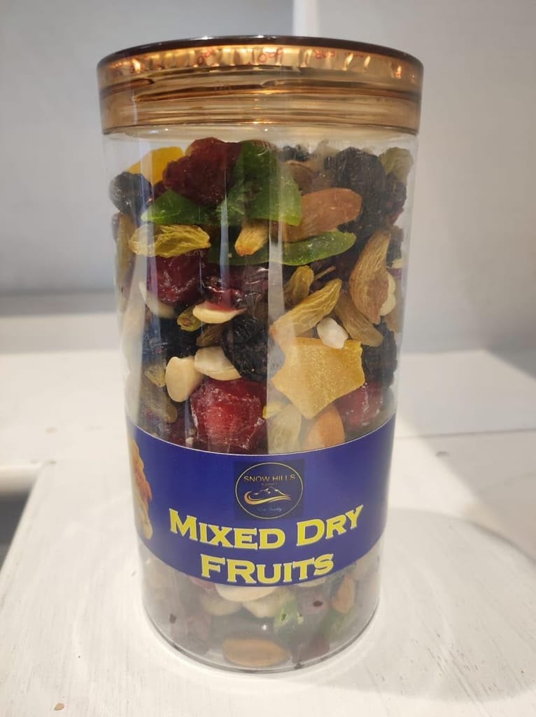 Mixed Dried Fruits 500gm (Reusuable Jar Pack) dried almonds,green raisins,cranberries and many more/Healthy nuts for healthy life