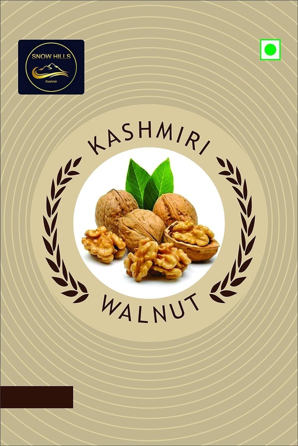 Snow Hills 100% Pure Premium Raw Kashmiri Inshell Walnuts 1 Kg Pack, Latest Crop Inshell Walnut | Akhrot | Delicious & Crunchy Walnut (1kg)