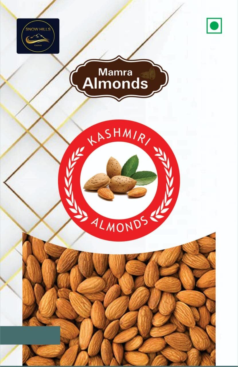 SnowHills Soft shelled almonds/badam kashmiri kagzi special Mamra Almonds with Shell (Mamra Badam) (1 kg) (1KG)