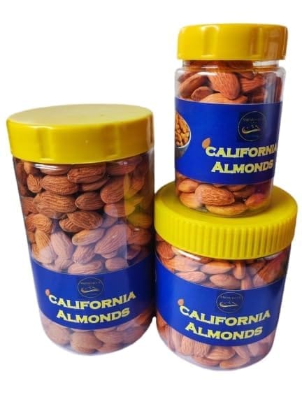 Snow Hills California Almonds (Pack of 3) (Combo Pack) - 100% Natural Premium Healthy Badaam Giri | Crunchy and Nutritious, Premium Nuts & Dry Fruits