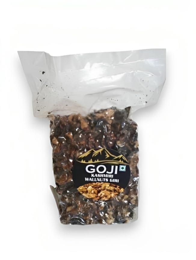 GOJI Walnuts (Akhrot) lite Brown Sasta Kashmiri Shelled Walnut Without Shell in Vacuum Pack (Akhrot Giri) (1Kg) - Sharbati lite Brown