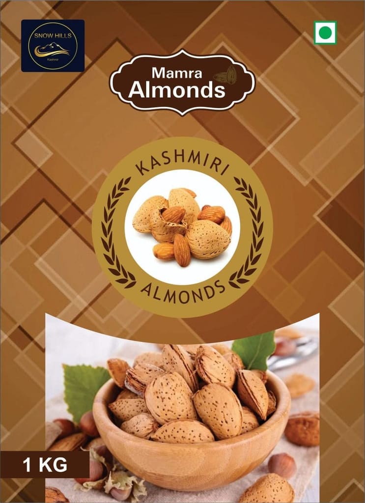 Snow Hills Kashmiri Kagzi Mamra Almonds With Shells Big Size Badam giri with Fresh crop (2)