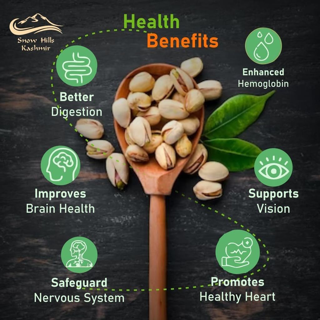 Snow Hills Kashmir Pistachio Jar 500 grams Fresh Whole Pistachios | Salted Pista With Shell | Fresh and Healthy Dry Fruits Salted Pistachios - Gift Pack Premium Dry fruits