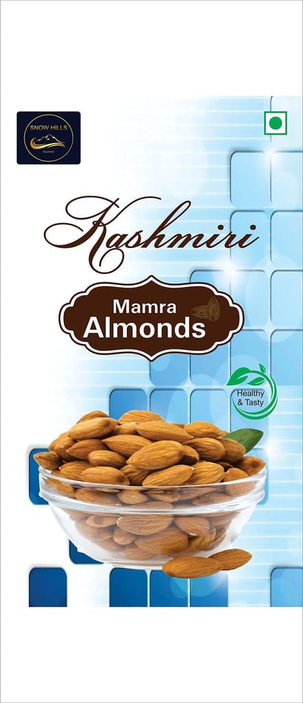 Snow Hills Kashmir Sasta Mamra Badam With Shell(Mamra Almonds) (1Kg), Dry Fruit