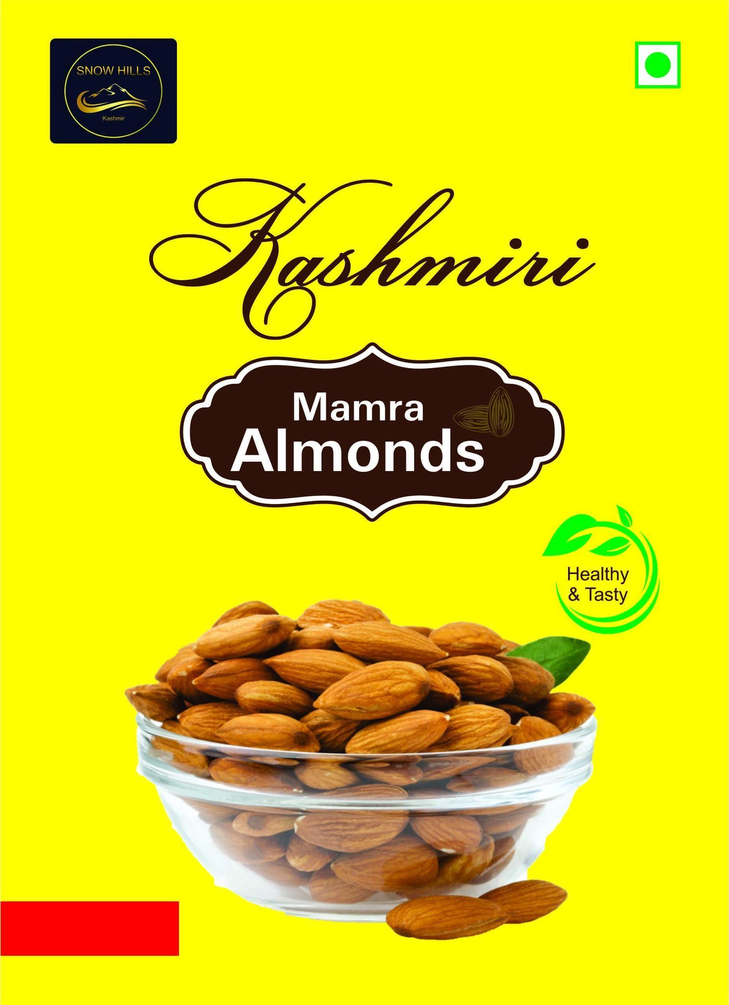 100% Natural and Organic Kashmiri Almonds (INSHELL) (1000)