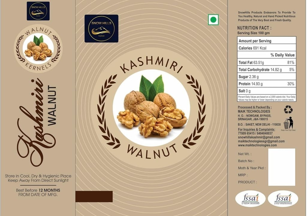 Kashmir�s Special Walnuts in shell - Akhrot