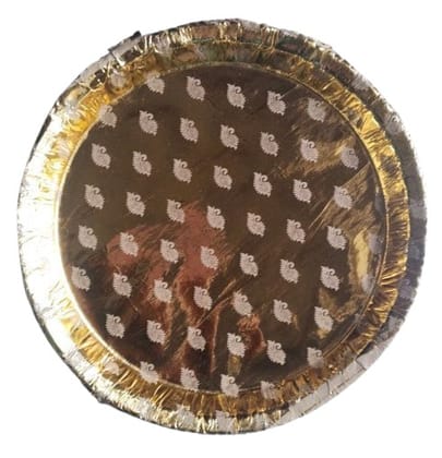 Gold Foil Paper Plates - 50 Pack