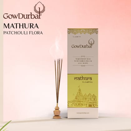 Gow Durbar Coal - Free Natural 5in1 Flora Incense Sticks (Mathura : Kashi : Kanchi : Dwaraka : Ayodhya) (80GM)