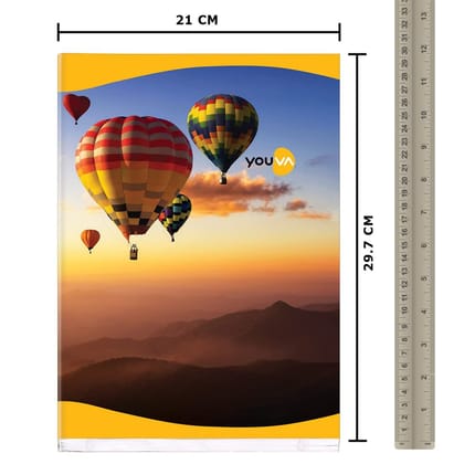 Navneet Youva | Long Book | Soft Bound / Soft cover Notebook for students | A4 size - 21 cm X 29.7 cm| Single Line| 276 Pages