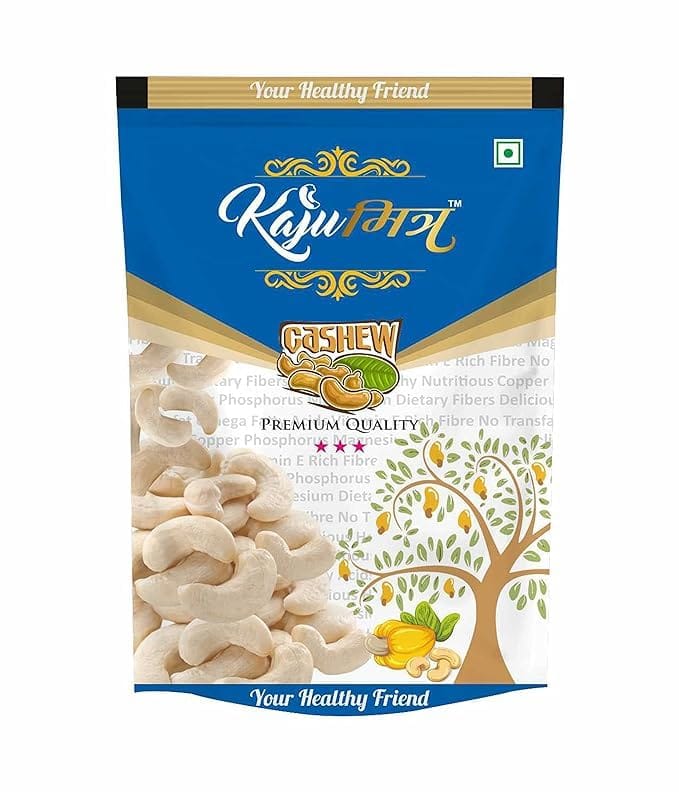 Kaju Mitra Cashews | 100% Natural Cashews| Premium Quality Kaju | W320 cashews| Whole Cashews