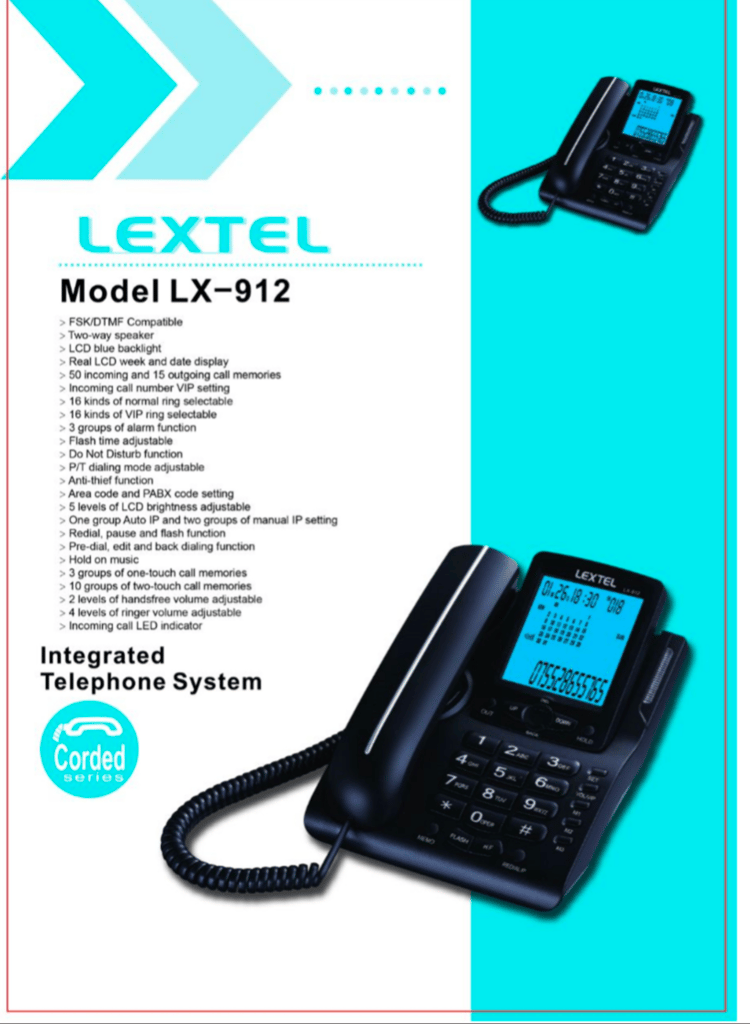 Lextel LX-912 Landline Caller ID Speakerphone