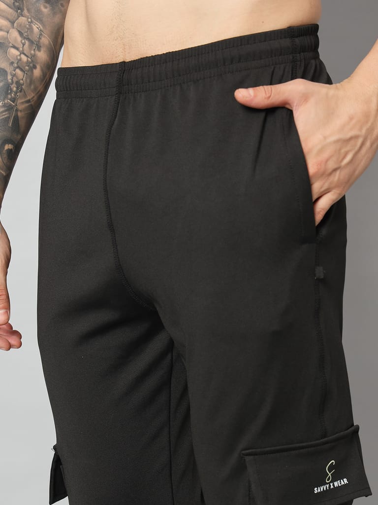 SavvyXwear Men's black trouser (sports wear/gym wear)