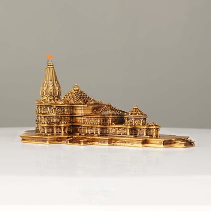 Artarium Resin Ram Mandir Ayodhya Model Authentic Design Ideal for Home Temple, Home Decor & Gifts 6 Inch