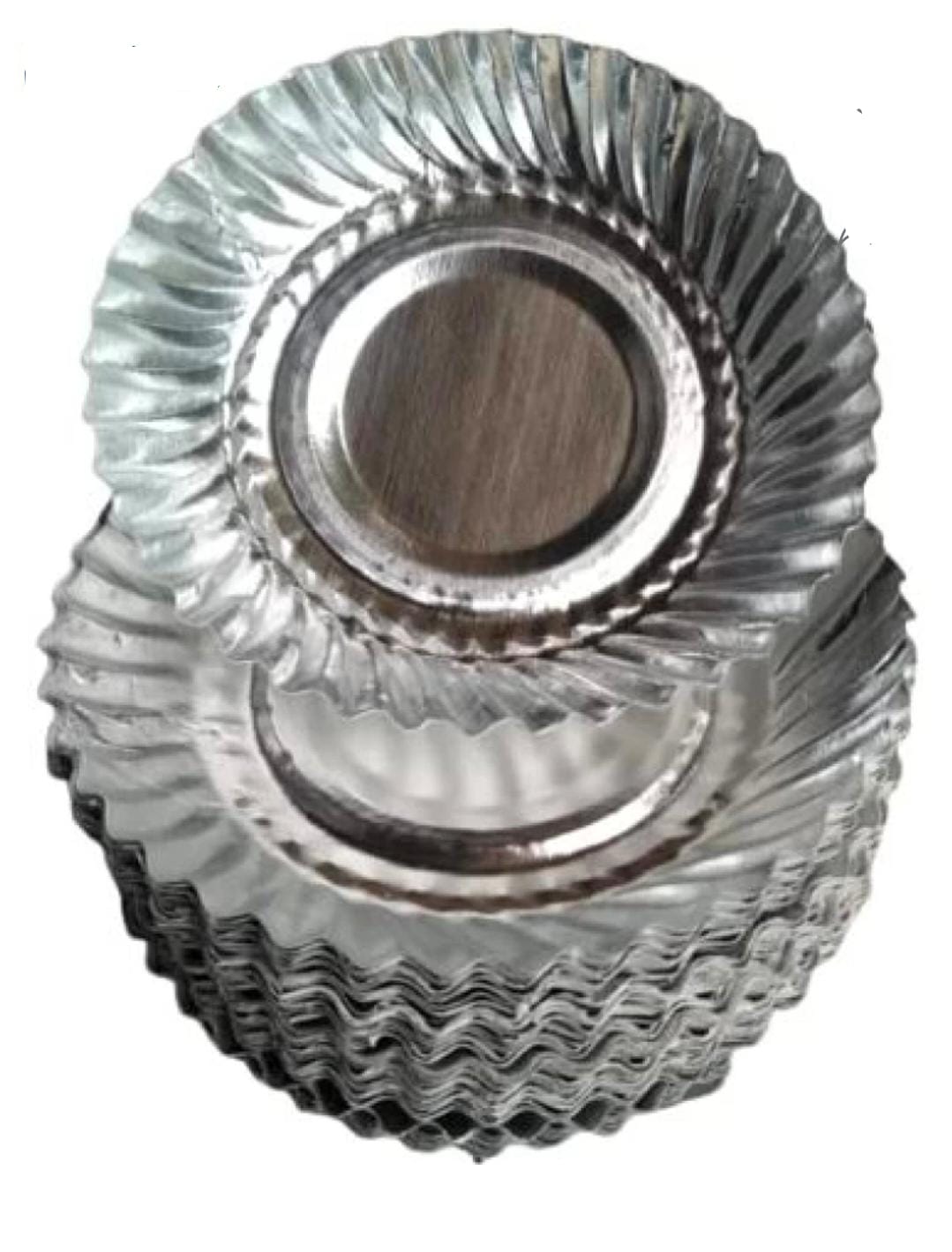  Silver Disposable Aluminum Foil Plates - 25 Pack