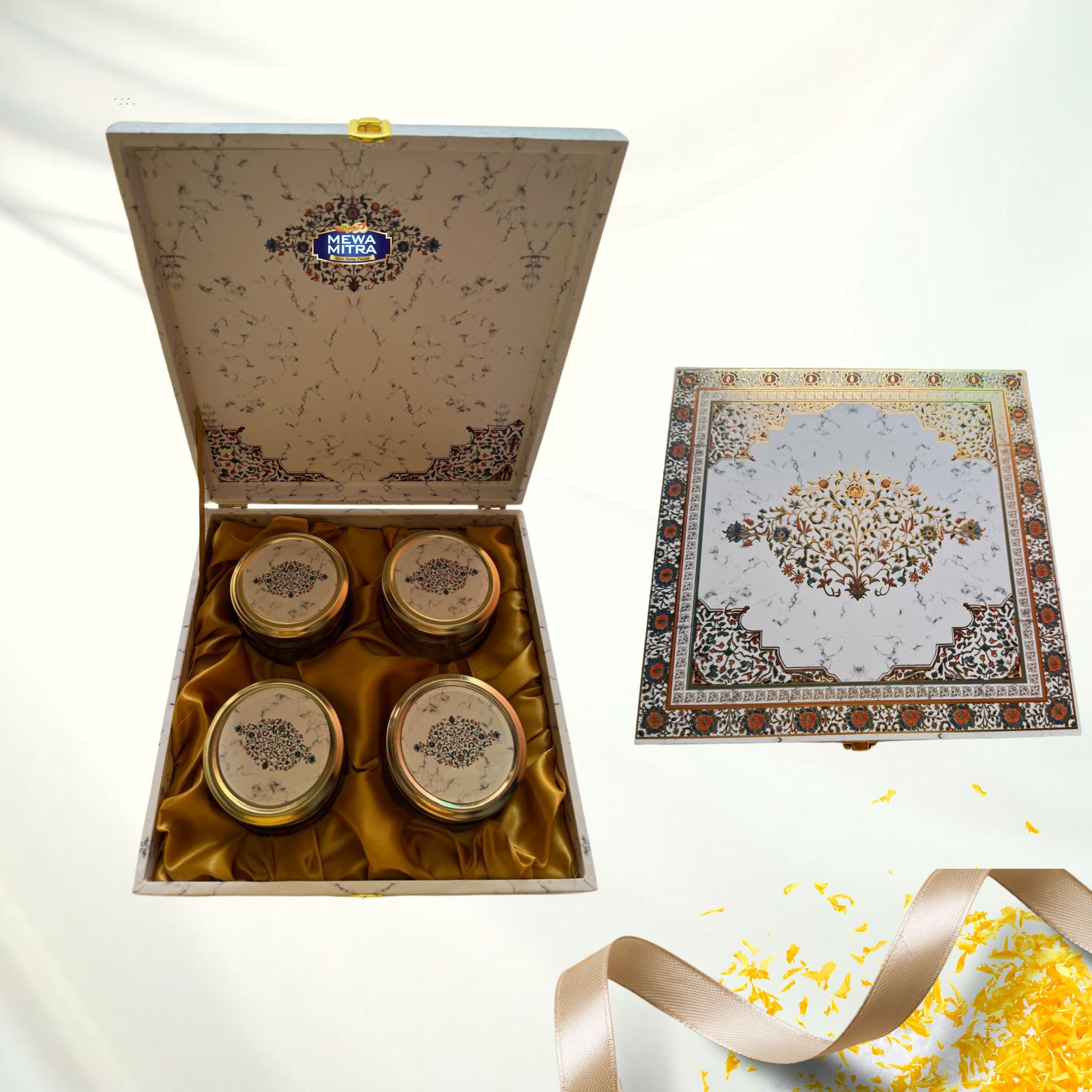 MewaMitra Healthy Dry Fruit Snack Box – Cashew, Almond, Walnut & Raisin (650g)